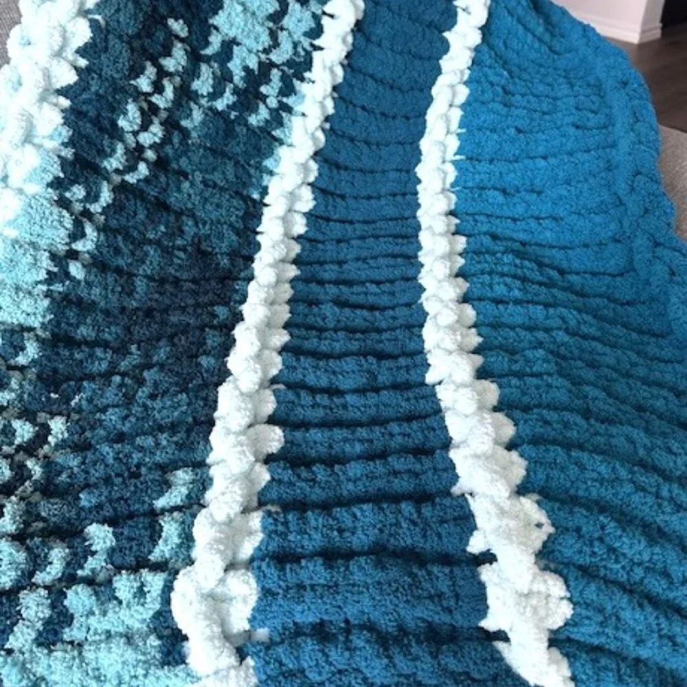 Handmade Ultra Soft Chenille Chunky Knit Throw - Picture 4 of 12